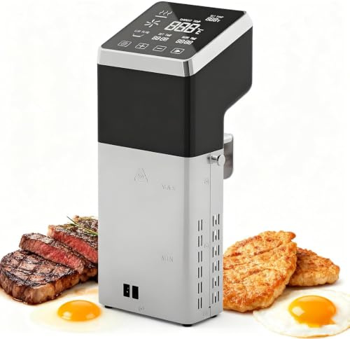 Immersionscirkulator, 1600w Kommersiell Sous Vide-Maskin | Komplett Sous Vide-Maskin-Matlagningssats Med Timer, Exakt Temperaturkontroll, Lågtemperaturmatlagning, Rostfritt Stål, Tyst