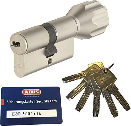 ABUS EC660 ECK660 Profil-Knaufzylinder Länge (a/b) Z30/K30mm (c=60mm) mit 6 Schlüssel, mit Sicherungskarte