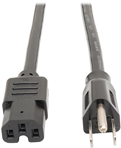 Tripp Lite Heavy Duty Power Cord, 15A,14AWG (NEMA 5-15P to IEC-320-C15) 4-ft.(P019-004)