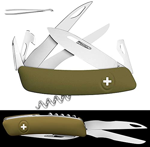 Swiza 691214 Herren D07 Taschenmesser, grün, 17 cm