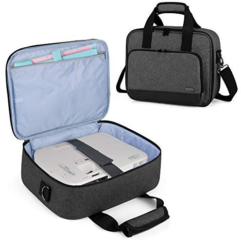 Luxja Borsa per Videoproiettore, Borsa per Proiettore e Accessori, 34,3 CM x 25,4 CM x 10,8 CM, Nero