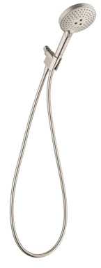 hansgrohe Raindance Select S 04905820 - Juego de alcachofa de ducha de mano ajustable de 5 pulgadas, moderno con 3 pulverizadores, lluvia en polvo, completo y masaje, fácil de instalar con manguera en