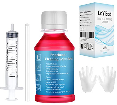 CoYlBod Inkjet Printers Printhead Cleaning kit for Epson Workforce 325 323 320 845 840 645 635 633 630 545 435 60-3.4oz 100ml Nozzle Cleaner