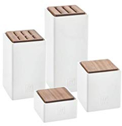 ZWILLING 4-teiliges Set aus Keramik und Holz (Behälter/Blöcke), Universal-Küchenmesser, nicht anwendbar, mehrfarbig