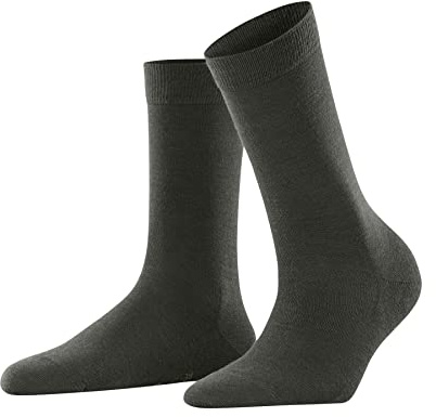 FALKE Strumpor Softmerino ny ull bomull damer svart blå många fler färger förstärkta damstrumpor utan mönster andas varm tjock enfärgad för kalla dagar 1 par, Rosa (Magenta 8782), 38 EU