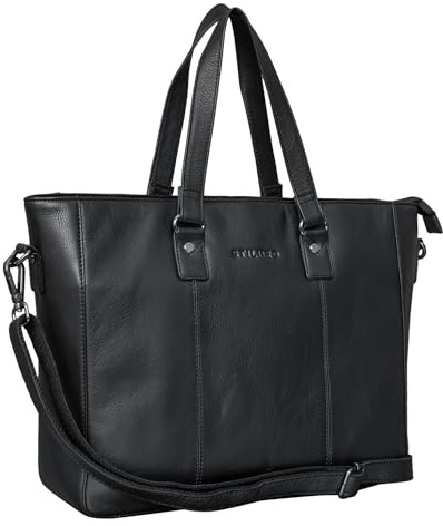 STILORD Damen-Shopper aus Leder braun - Vintage Handtasche für Damen - Frauen-Schultertasche - 13,3 Zoll, perfekt für Laptop Emmeline