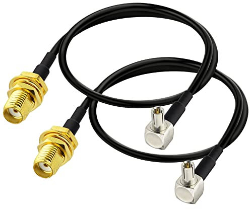 Eightwood TS9 SMA Cavo 4G Antenna Adattatore SMA a TS9 Ad angolo retto Pigtail Cavo RG174 30cm 2 pz per Netgear Hsdpa Huawei 2G 3G 4G LTE Antenna UMTS Mobile Broadband