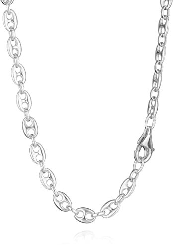 NKlaus 80cm Kaffeebohnenkette 925 Silber elegante Halskette Breite: 4,4mm Collier 17,04g schwer 10066