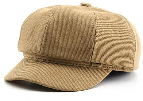 MUYAN Schirmmütze Damen Ballonmütze Barett Vintage Lässig Baskenmütze Bakerboy Hat Winter Mütze (a-Khaki)