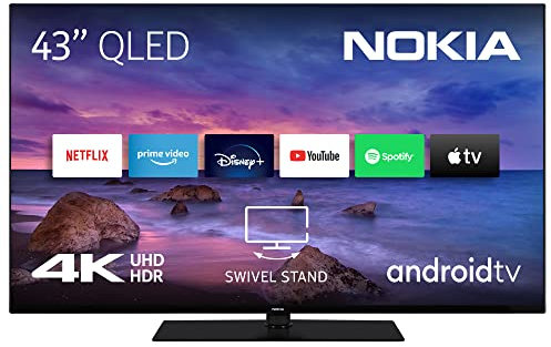 Nokia 43 Pollici (108 cm) QLED 4K UHD Televisori Smart Android TV (DVB-C/S2/T2, Netflix, Prime Video, Disney+) - QN43GV315I - 2023