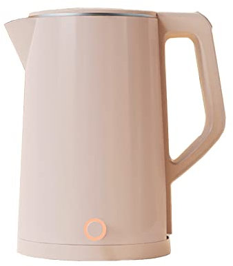 Hokcus Bouilloire électrique de 2 L, arrêt automatique, protection contre l'ébullition à sec, garde au chaud, bouilloire en acier inoxydable de qualité supérieure, blanc/rose