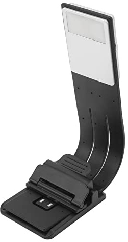 Spacnana Wiederaufladbare USB-Buch-Leselampe, Dimmbare 3-farbige LED-Klipp-Buchlampe Zum Lesen Im Bett, Auto
