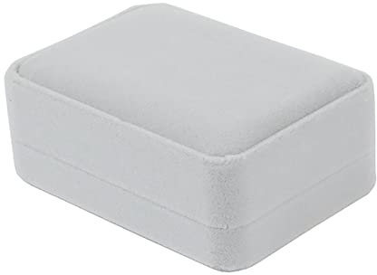 MUYRJLZX Stackers Joyero, Joyero for Hombre, Caja for Gemelos, Caja Organizadora Interior de Terciopelo Gris, Caja for Gemelos for Negocios de Bodas (Gris, 7x10x3,8 cm)