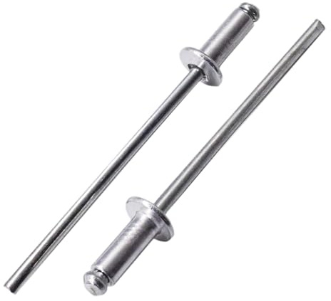 SKIR'CO (250 pcs) Aluminium Blind Rivets 3.0 x 10 mm, Steel Mandrel, Pop Rivets, Dome Head, DIN 7337 Rivets