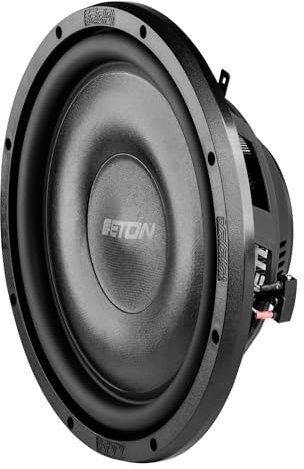 ETON PW 10 Flat – Druckvoller, Flacher 25 cm / 10 Zoll Langhub Subwoofer, Bass fürs Auto, Tiefton Lautsprecher mit Ferritmagnet, 2 x 2 Ohm Doppelschwingspule, 2 x 300 Watt