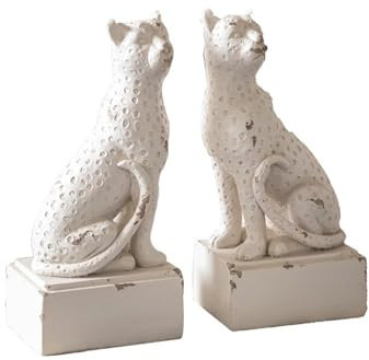 Moderne Buchstützen mit Katzen-Design, Kunstharz, rustikal und charmant, dekorative Buchstützen für Zuhause