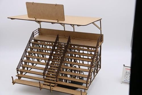 220004 Slotcar-Tribüne mit Dach Holz