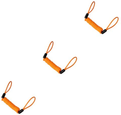 Gatuida 3stücke Motorbike Disc Lock Kabel Orange Coiled Kabel Für - Diebstahlschutz Und Bremsscheibenschloss Erinnerung Leicht Und Sichtbar