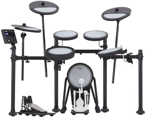 Roland VQD106 V-Drums | Revolutionäres 5-teiliges elektronisches leises Design Schlagzeug | perfekt für das Üben zu Hause | bis zu 75% geräuschreduzierte Pads | TD-07 Soundmodul |