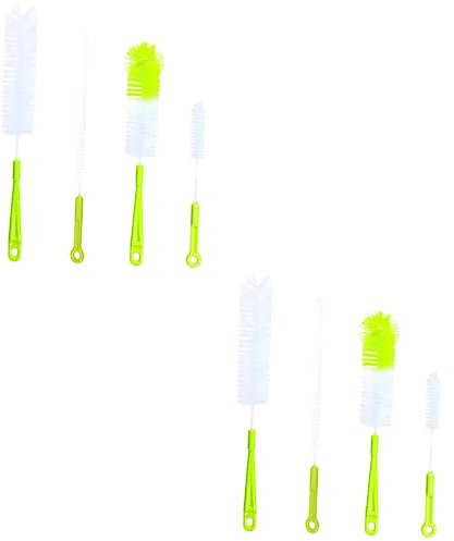 Baluue 2juegos Cepillos para Limpiar Biberones y Tazas Diseño Ergonómico y Antideslizante Color Verde para Bebés y Utensilios De Cocina
