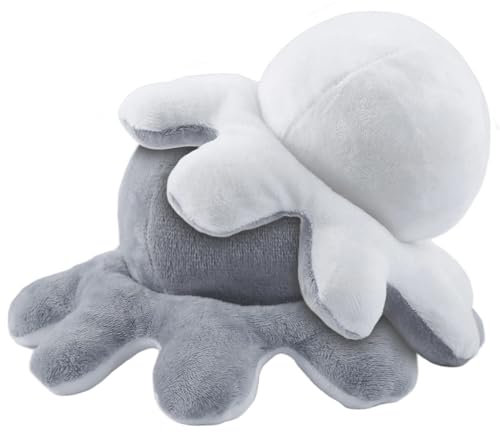 Dekewe Octopus Plüschtier Spielzeug, Oktopus Plüsch, Stimmungs Oktopus Kuscheltier, Kuscheltier (Grau-Beige)