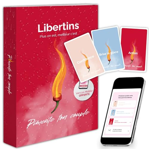 Jeu de Cartes pour Libertinage – Soirée Couple libertin, Questions & défis, consentement et limites – Version Mobile Offerte