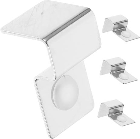 GRIRIW 4er-pack Edelstahl-clips Für Aquarium-glasabdeckungen Einfach Zu Installierende Acryl-clips Für Aquarien Mit 10 Mm Dicke Zubehörhalter Für Aquarien