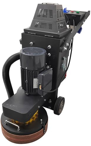 WYDDDARY Hand-Push Concrete Ground Grinder Cement Ground Grinding Polishing Machine with Internal Fans 4pcs Grinding Heads 20L Dust Bucket 220V