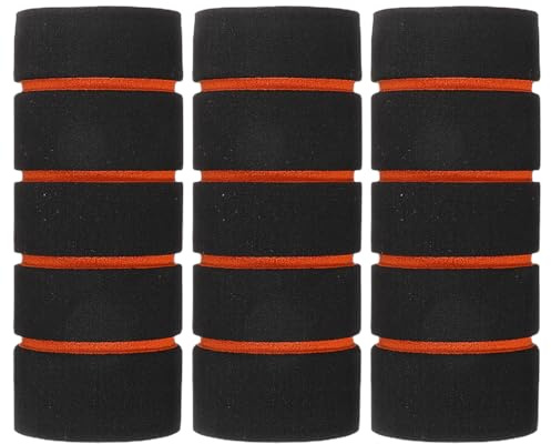 UKCOCO 3 Pcs Foam Handle Grips : Non Slip Sponge Pull Up Bar Sleeve Handlebar Cover for Fitness Equipment Bicycle Motorbike, Easy Installation, 4.32X1.49X1.49in (Black)