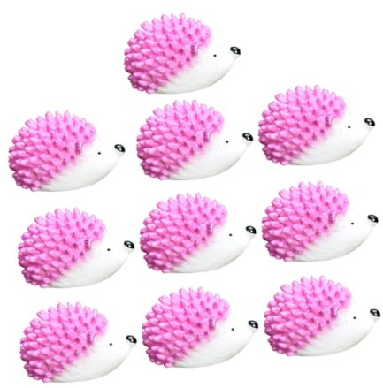Gatuida 10pièces Mini Hérisson Résine Lot de Figurines Miniatures Décoration De Paysage DIY Statuettes Animaux Petites Éléments De Jardin Miniature