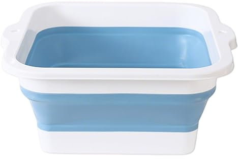 Duroecsain Baignoire pour pieds - Bac de bain pour pieds - Grand format pliable avec antidérapant et 168 points convexes de massage pour salle de bain et nettoyage