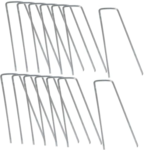 Toyvian 25 pièces Piquets de Jardin U Lot de Agrafes pour Fixation de Tissus et Protection Gazon