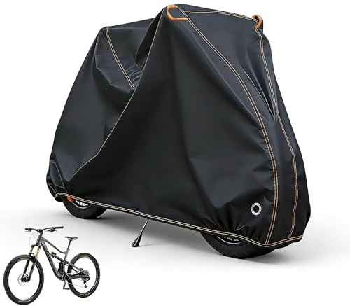FRONDENT Funda Bicicleta Exterior Impermeable, 500D Oxford Funda Bicicleta, Común Cubierta Protector Para MTB Carretera y Ebike, Contra Lluvia UV Polvo Nieve, Fundas Bicicletas Resistente,200x70x110cm