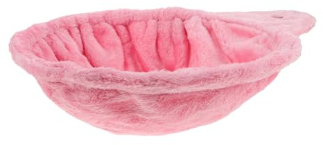 BESPORTBLE Cat Tree Hammock Replacement Perch Plush Fleece with Steel Ring | Pink round Design, Space-Saving Hanging Style, DIY-ready, Adult Cats and Kittens, for Home Décor, Pet Use