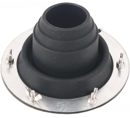Cubierta aislante de silicona para estufa de leña, kit de intermitentes para tubos de chimenea de 4,5 – 10 cm de diámetro, para estufas de viaje (negro)