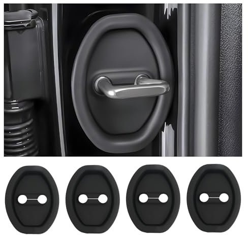 4Pcs Car Door Lock Protective Cover for Ford Puma Gen-E (2025+), Silicone Car Door Latch Covers Lock Accessories, Reduction & Protection,Black