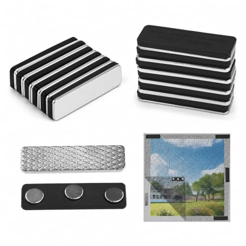 12 Pares Imanes para Mosquiteras Ventanas, Clips Magnéticos Mosquiteras | Imanes para Mosquiteras Adhesivas, Clips Magnéticos para Cortinas, Sujeta Mosquiteras ventana Puertas y Balcones