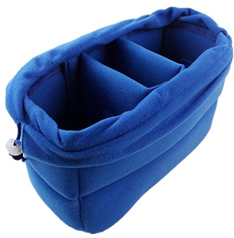 DRF Custodia Morbida Ispessisca antiurto per Fotocamera Reflex DSLR TLR FLASH protezione Inserto per DSLR Shot o luce flash SKU:BG-0168 (Blu)