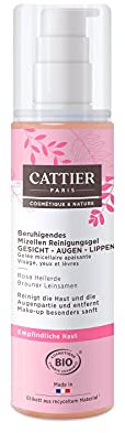 Cattier Beruhigendes Mizellen Reinigungsgel für Gesicht, rosa Heilerde, empfindliche Haut, 200 ml