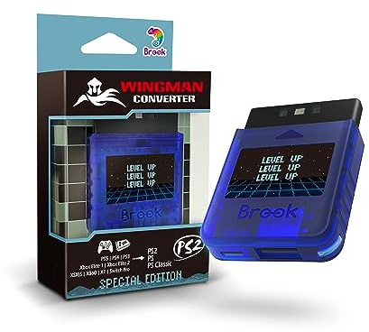 Brook Wingman PS2 Starry Blue Konverter–Spezieller Retro-Konsolen-Konverter für XB Series X|S, One, 360, Elite 1&2 und PS5/PS4/PS3, NS Pro Controller auf PS2/PS1/PS Classic Konsolen (Starry Blue)