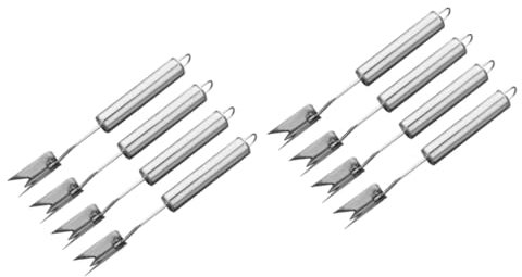 Amosfun 8 STK Ananas Augenentferner Werkzeug zum Entfernen von Ananasaugen Ananas-Cutter-Messer Fruchtschäler küchenhelfee Easy putz Ananasschäler Ananasschneider aus Edelstahl Silver
