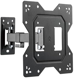 conecto Support Mural Universel inclinable et pivotant Max. VESA 200 x 200 mm Convient pour écrans Plats et téléviseurs incurvés de 23 à 43 jusqu'à 30 kg Noir