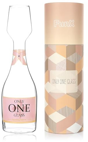FunX Bicchiere da spumante 750 ml Only One Glass – Regali per donne per il compleanno – Divertente regalo di compleanno per mamma, fidanzata e sorella