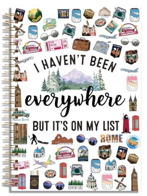 LONGXIN Travel Gifts Notebook Journal Flight Vacation Gifts for Travel Lovers Women Girls Birthday Christmas Gift Ideas Hardcover Spiral Notebook 5.8x8.3