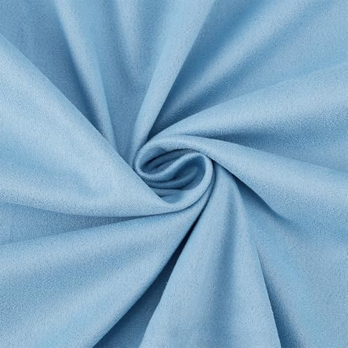 BENECREAT Panno Anti-Ossidazione per Argento, Panno Protettivo per Lucidatura Da 150x100cm, In Finta Pelle Scamosciata, per Posate, Argenteria, Cucina Domestica (Azzurro Cielo)