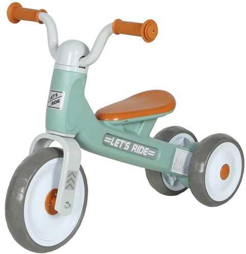 AIYAPLAY Kinder Laufrad, Lauflernrad für 12-36 Monate Kinder bis zu 20 kg, Fahrrad mit 3 geräuscharme Räder, Lenkerpolster, Lenker mit 30-Grad-Rotation, Geschenke für Mädchen und Jungen, Grün
