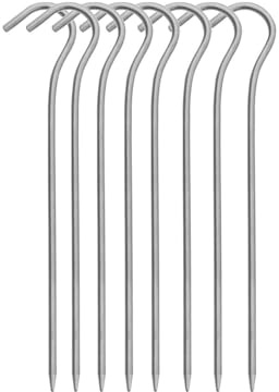 Zeltheringe 3,0 * 165mm Ultraleicht Camping Zubehör Titan Legierung Zelt Hering Heringe Mit Haken(Titanium,8pcs)