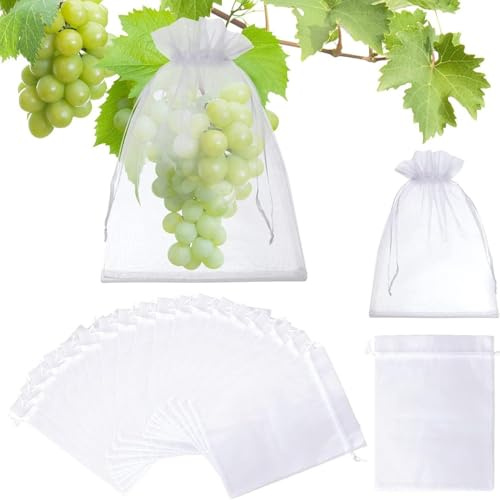 Fruit Cover Bags | Återanvändbara skydd Nätbarriär 100 stycken | Skyddsnät för vindruvor | för vindruvor Jordgubbsgrönsaker Mango trädgårdsväxt