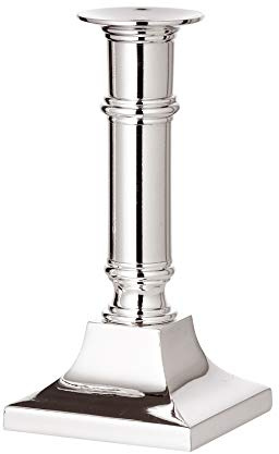 EDZARD Candelero Kent, Plateado, Protegido contra el deslustre, Altura 16 cm
