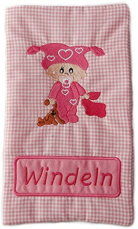 Rosa Windeltasche * mit zwei Fächern * Baby * ca. 25 cm x 15 cm * WT-rs_0001